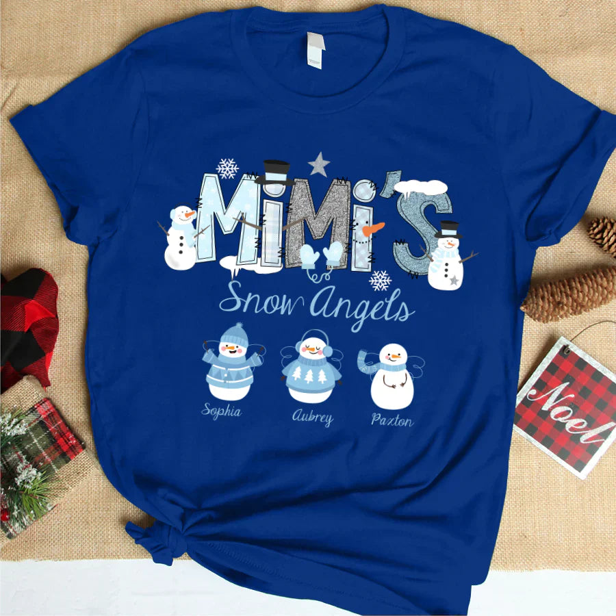 Mimi's And Grandkids Snow Angels T-Shirt
