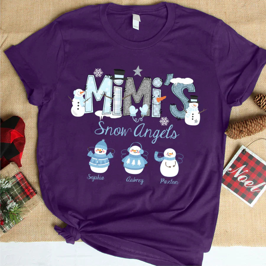 Mimi's And Grandkids Snow Angels T-Shirt