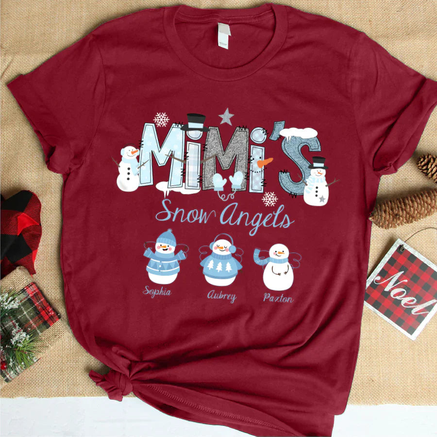 Mimi's And Grandkids Snow Angels T-Shirt