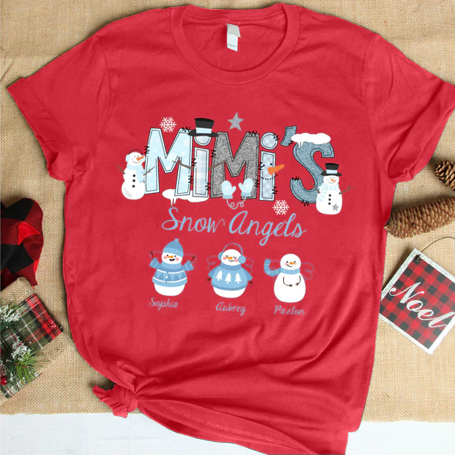 Mimi's And Grandkids Snow Angels T-Shirt