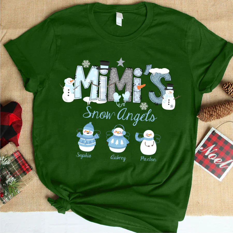 Mimi's And Grandkids Snow Angels T-Shirt