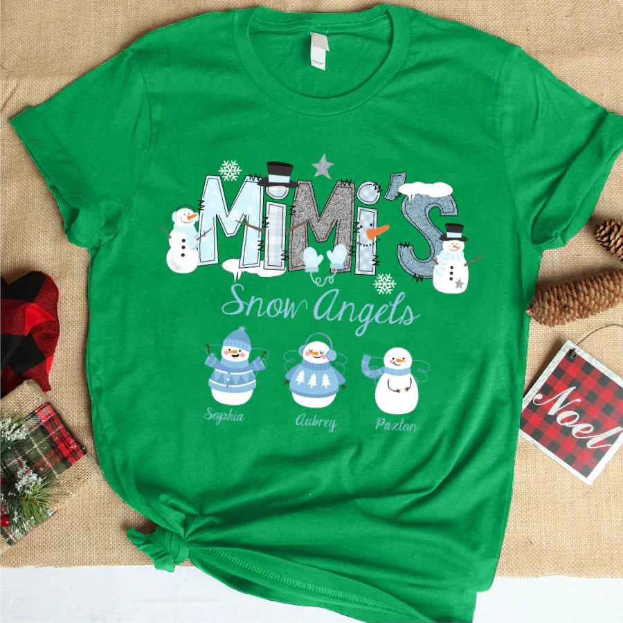 Mimi's And Grandkids Snow Angels T-Shirt