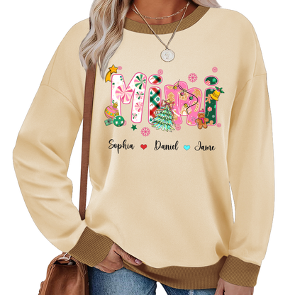 Mimi and Grandkids Christmas Personalized Gift Shirt