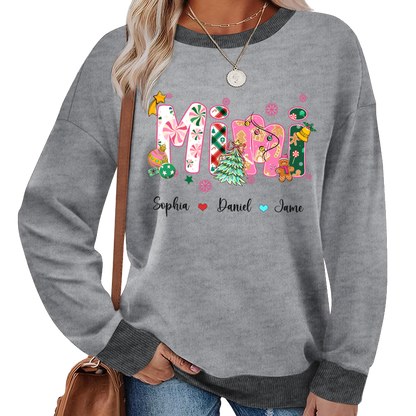 Mimi and Grandkids Christmas Personalized Gift Shirt