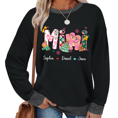 Mimi and Grandkids Christmas Personalized Gift Shirt