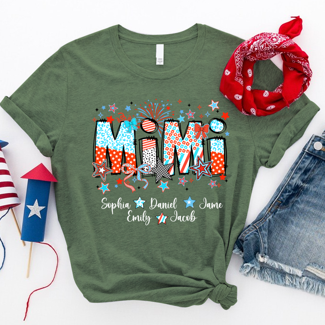Mimi and Grandkids Star Firework USA Patriotic Independence Day