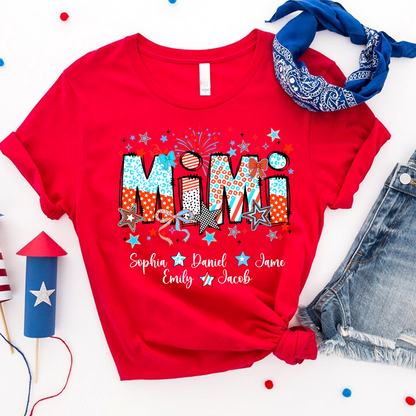 Mimi and Grandkids Star Firework USA Patriotic Independence Day