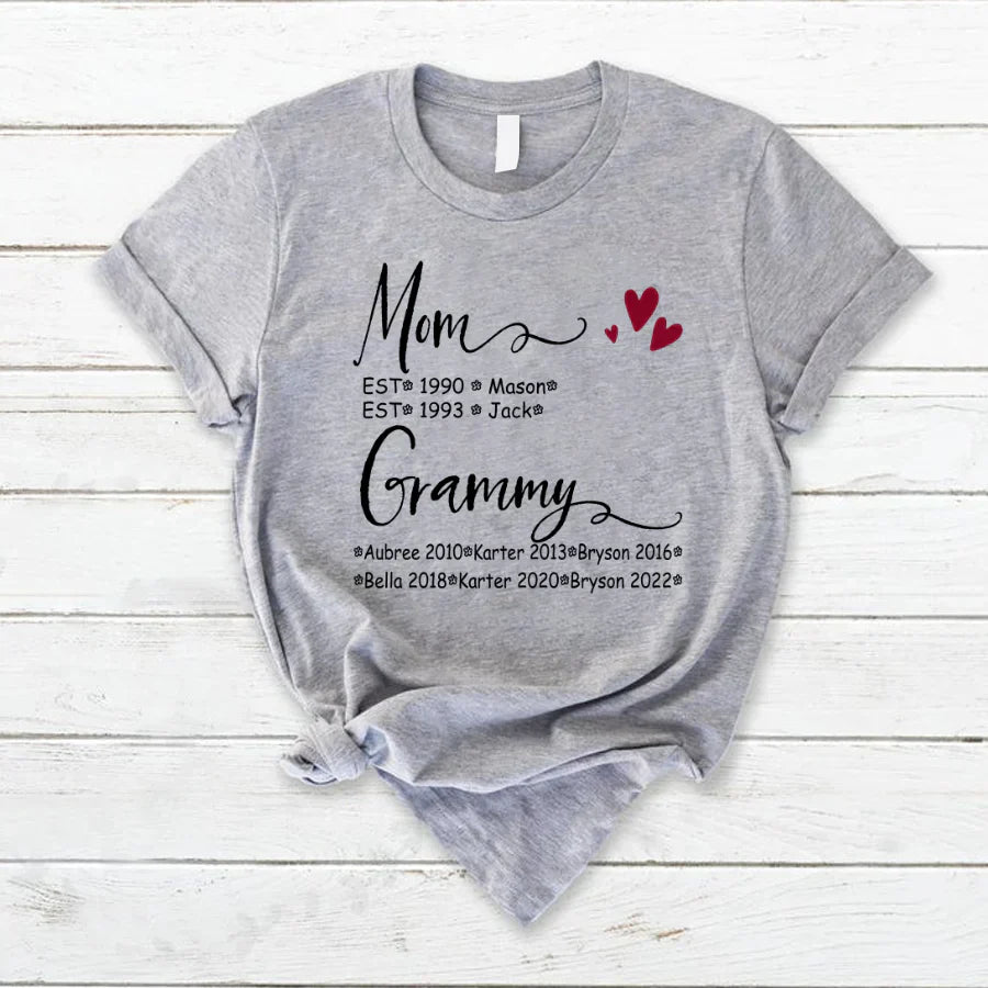 Mom And Grammy Kids Est VT22120093 T-Shirt