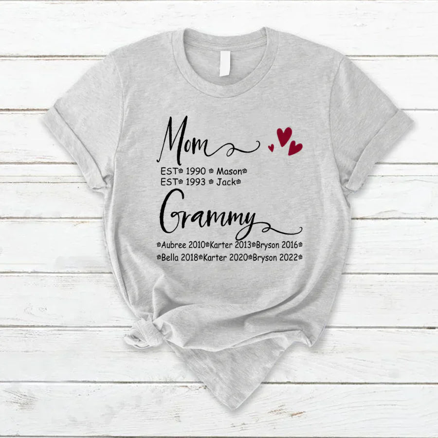 Mom And Grammy Kids Est VT22120093 T-Shirt
