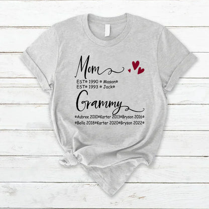 Mom And Grammy Kids Est VT22120093 T-Shirt