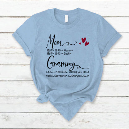 Mom And Grammy Kids Est VT22120093 T-Shirt