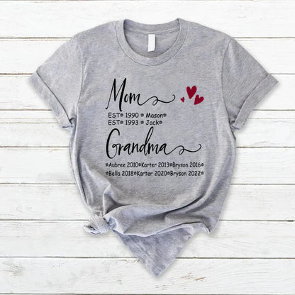 Mom And Grandma Kids Est VT22120093 T-Shirt