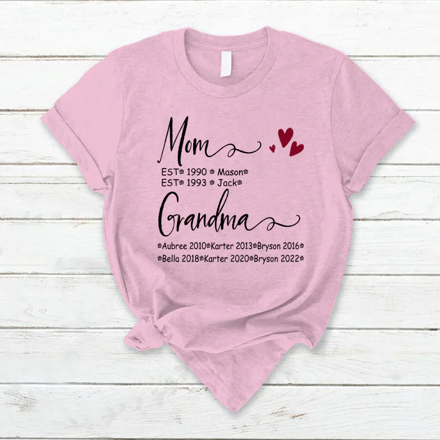 Mom And Grandma Kids Est VT22120093 T-Shirt
