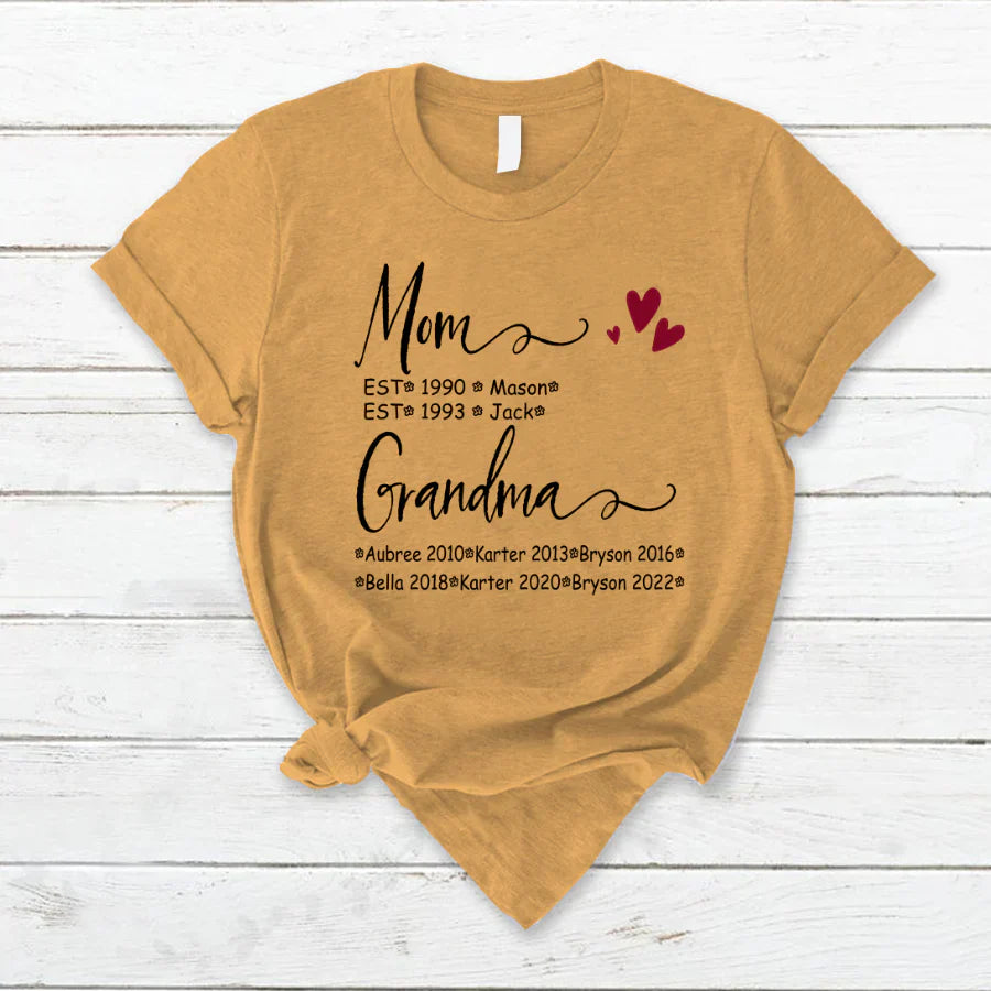 Mom And Grandma Kids Est VT22120093 T-Shirt