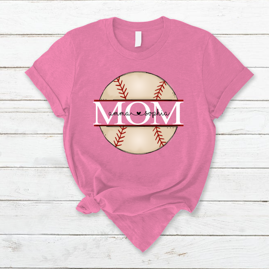 Mom And Kids Baseball Shirt, Mother's Day T-Shirt