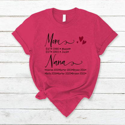 Mom And Nana Kids Est VT22120093 T-Shirt