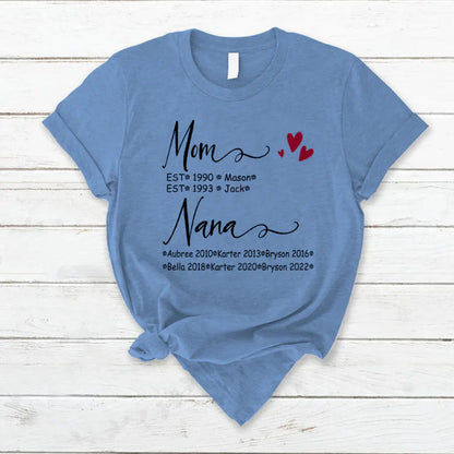 Mom And Nana Kids Est VT22120093 T-Shirt