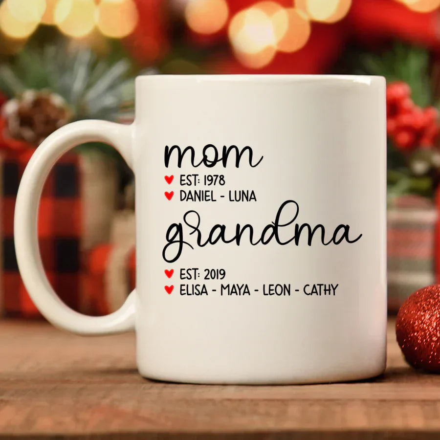 Mom Est Grandma Est And Kid  CTH01 Mug