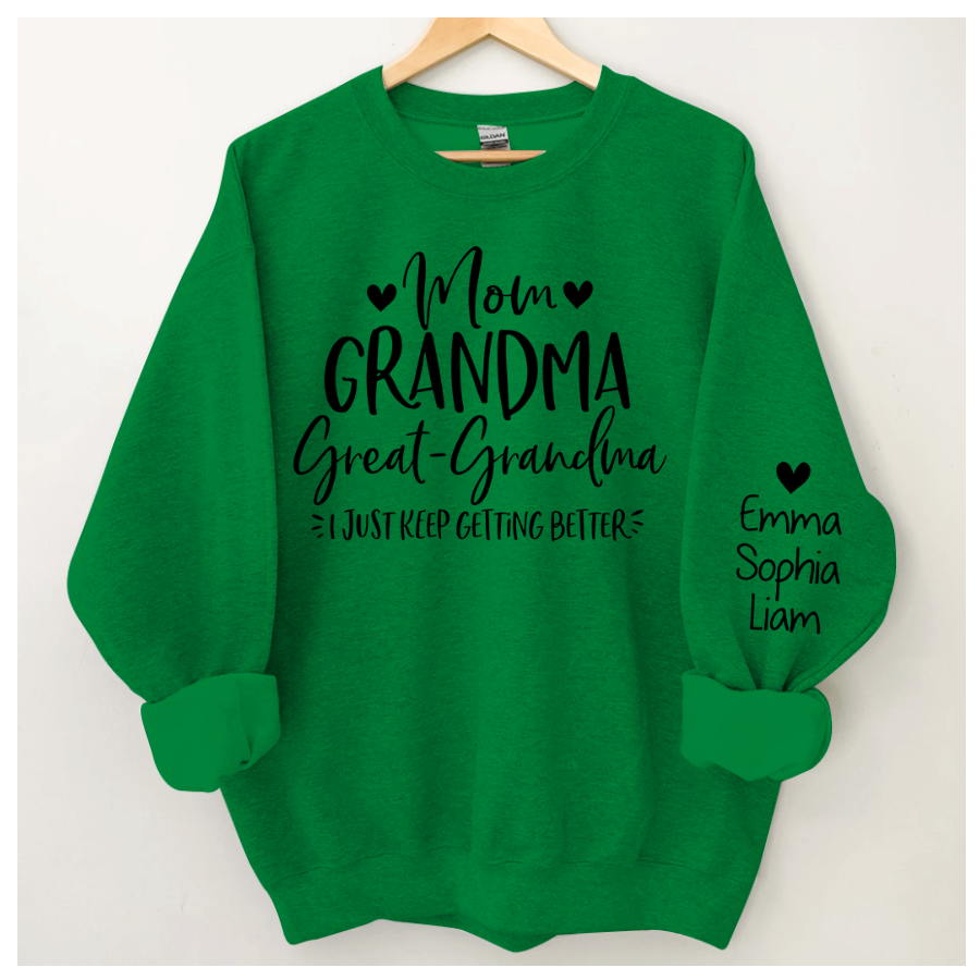 Mom Grandma Great Grandma Sweatshirt, Custom Nickname, Gift For Grandma TH Sweatshirt