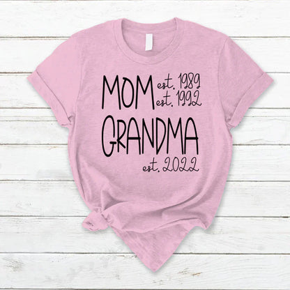 Mom Grandma New Est Sweet VT22120041 T-Shirt
