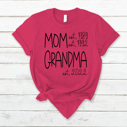 Mom Grandma New Est Sweet VT22120041 T-Shirt