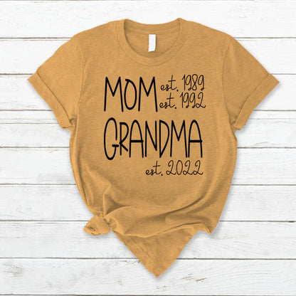 Mom Grandma New Est Sweet VT22120041 T-Shirt