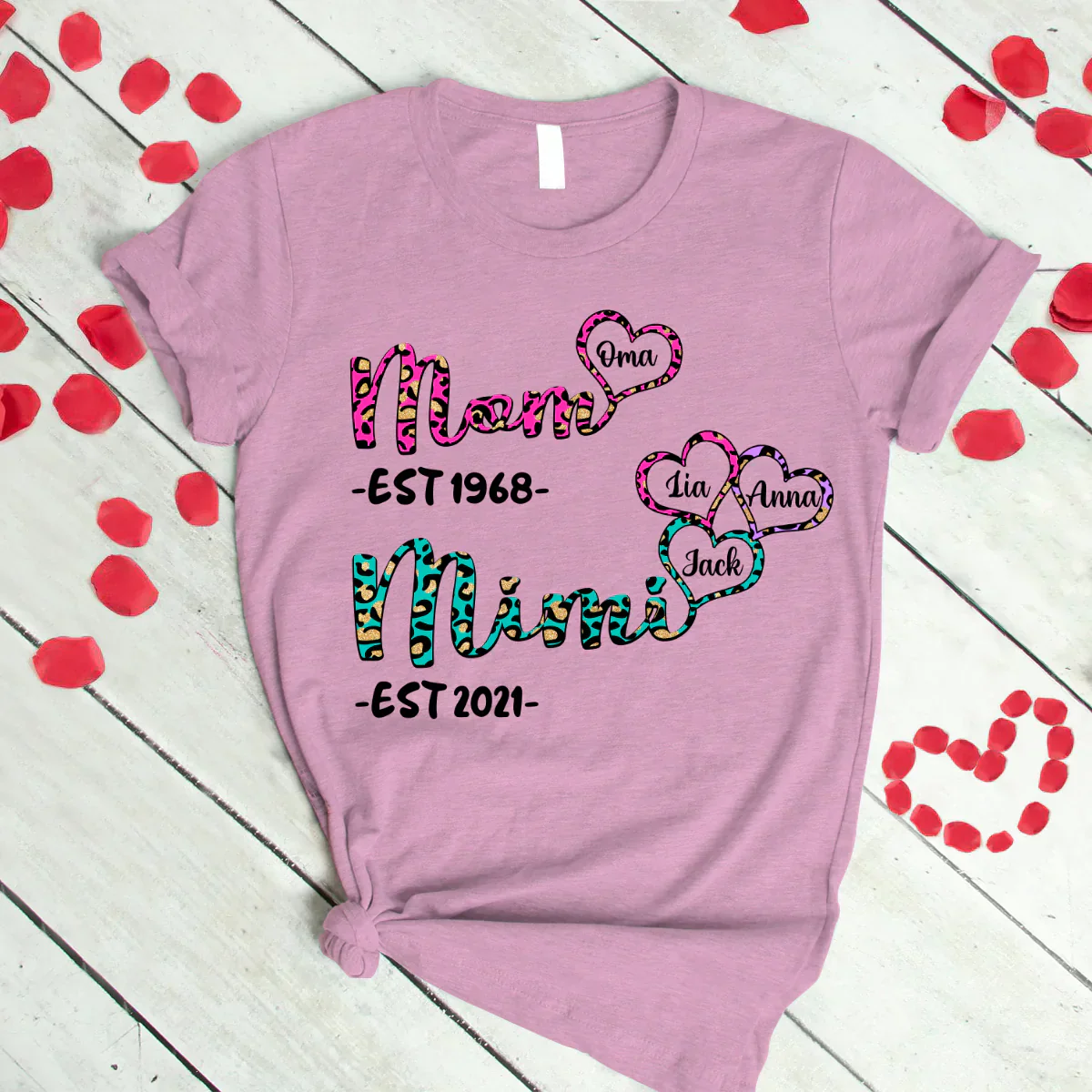 Mom Mimi heart best gifts for family est T-Shirt
