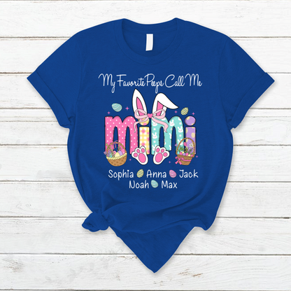 My Favorite Peeps Call Me Mimi, Personalized Grandma Shirt Easter Day Gift T-Shirt