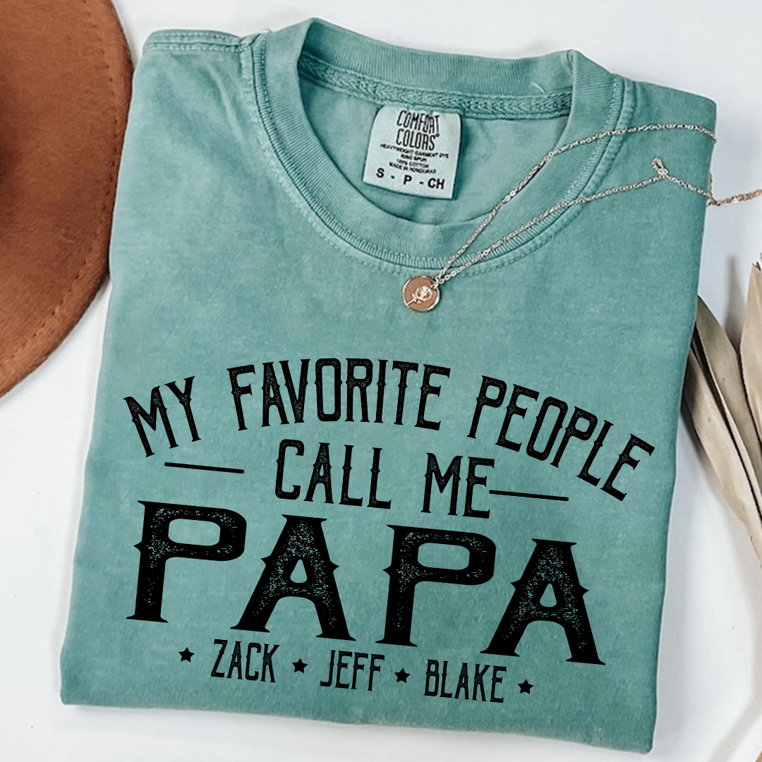 My Favorite People Call Me Papa And Grandkids Shirt