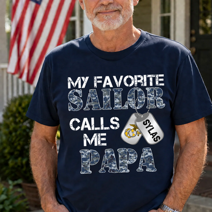 My Favorite Sailor Calls Me Papa, Grandpa Fathers Day Gift  Comfort Colors® T-shirt
