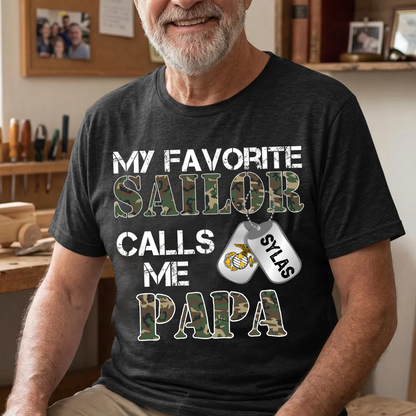 My Favorite Sailor Calls Me Papa, Grandpa Fathers Day Gift  Comfort Colors® T-shirt
