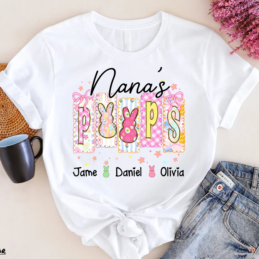 Nana's Peeps And Grandkids Easter Day Gift T-shirt