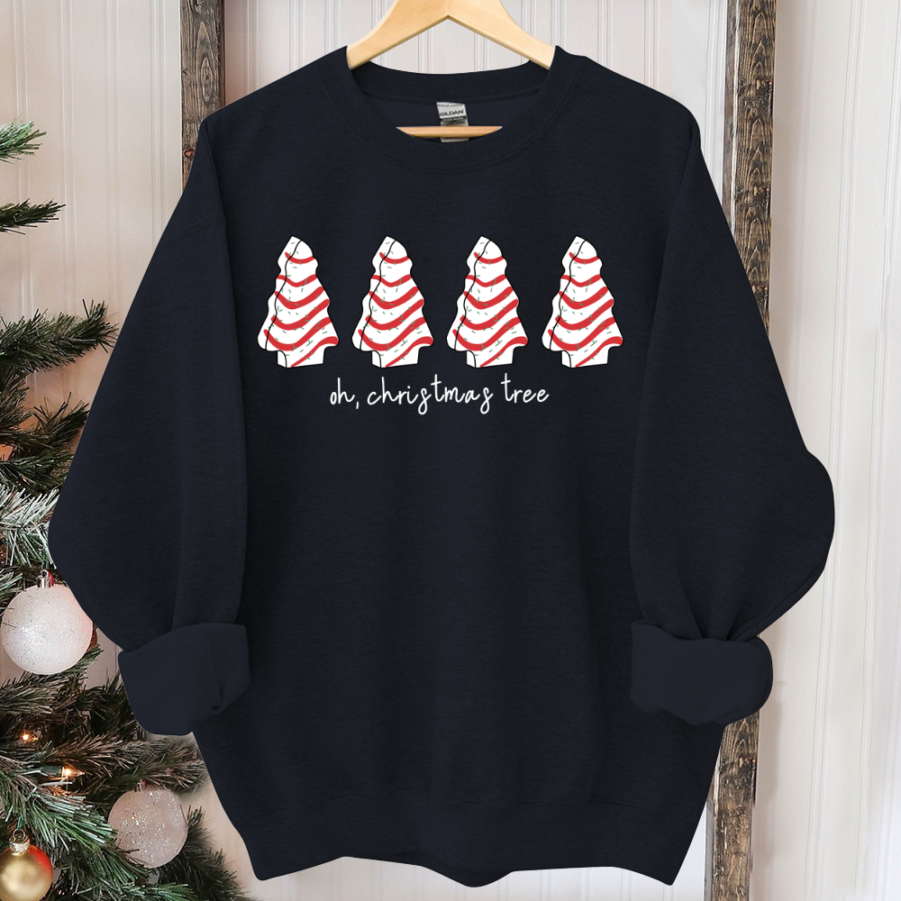 Oh Christmas Tree Sweatshirt, Christmas Cake Sweatshirt, Christmas Crewneck Sweater, Christmas Sweater Women, Funny Christmas Shirt Xmas Tee