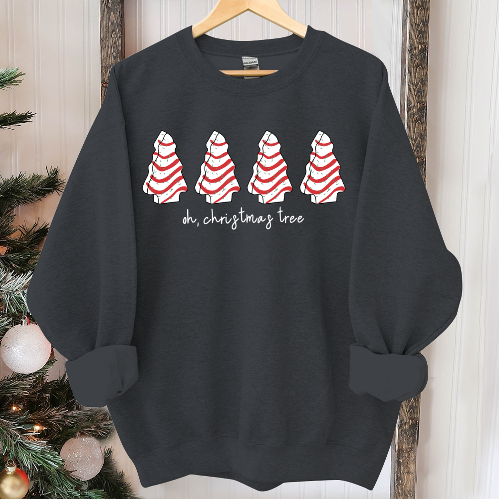 Oh Christmas Tree Sweatshirt, Christmas Cake Sweatshirt, Christmas Crewneck Sweater, Christmas Sweater Women, Funny Christmas Shirt Xmas Tee