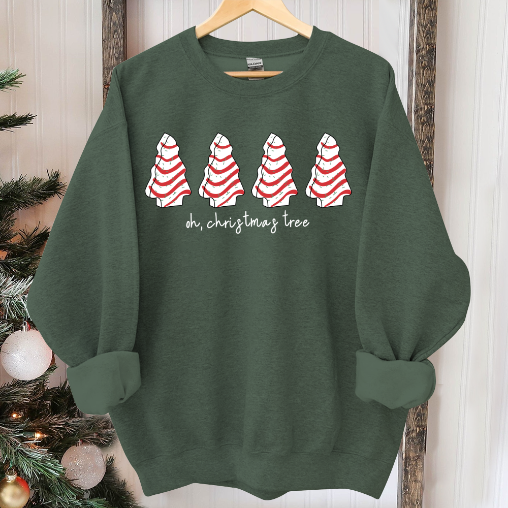 Oh Christmas Tree Sweatshirt, Christmas Cake Sweatshirt, Christmas Crewneck Sweater, Christmas Sweater Women, Funny Christmas Shirt Xmas Tee
