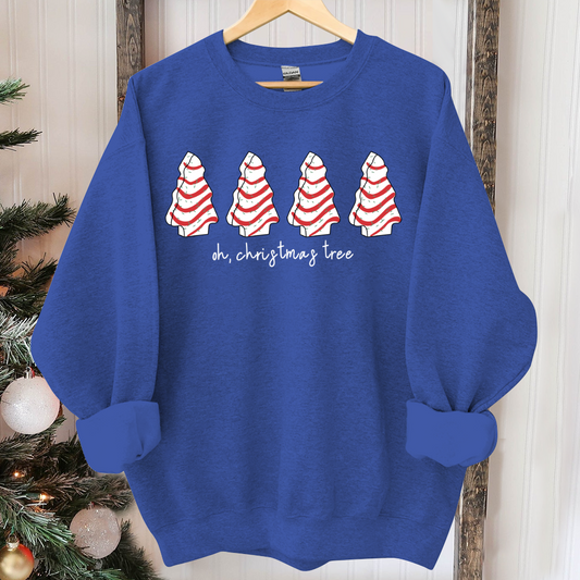 Oh Christmas Tree Sweatshirt, Christmas Cake Sweatshirt, Christmas Crewneck Sweater, Christmas Sweater Women, Funny Christmas Shirt Xmas Tee