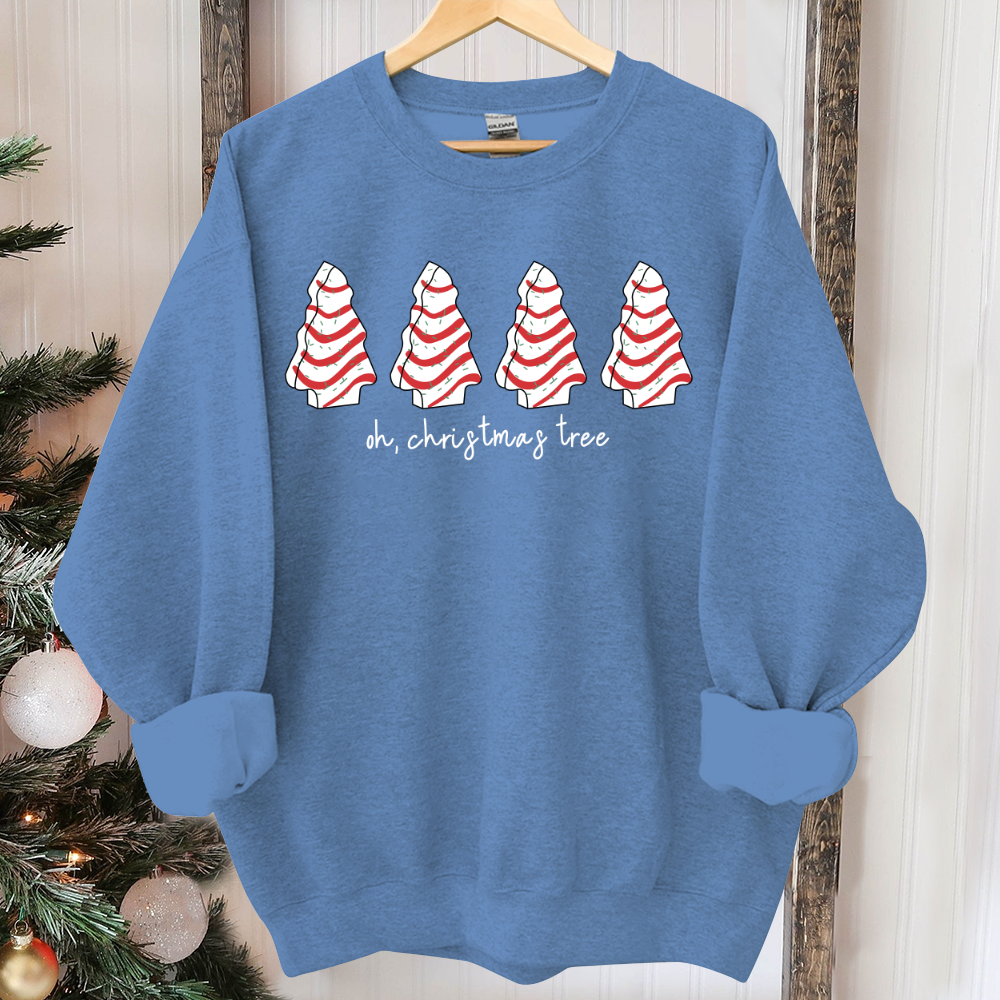 Oh Christmas Tree Sweatshirt, Christmas Cake Sweatshirt, Christmas Crewneck Sweater, Christmas Sweater Women, Funny Christmas Shirt Xmas Tee