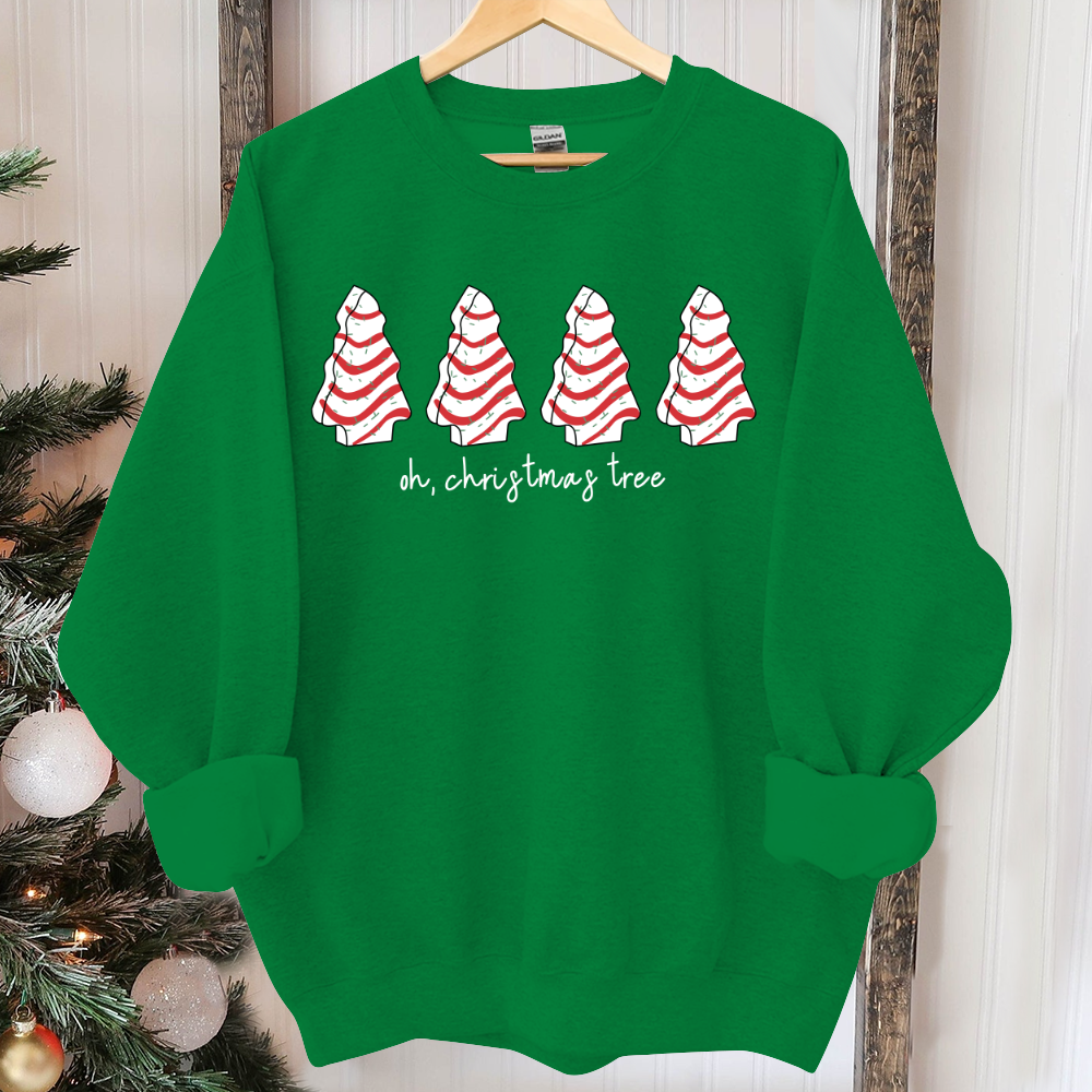 Oh Christmas Tree Sweatshirt, Christmas Cake Sweatshirt, Christmas Crewneck Sweater, Christmas Sweater Women, Funny Christmas Shirt Xmas Tee