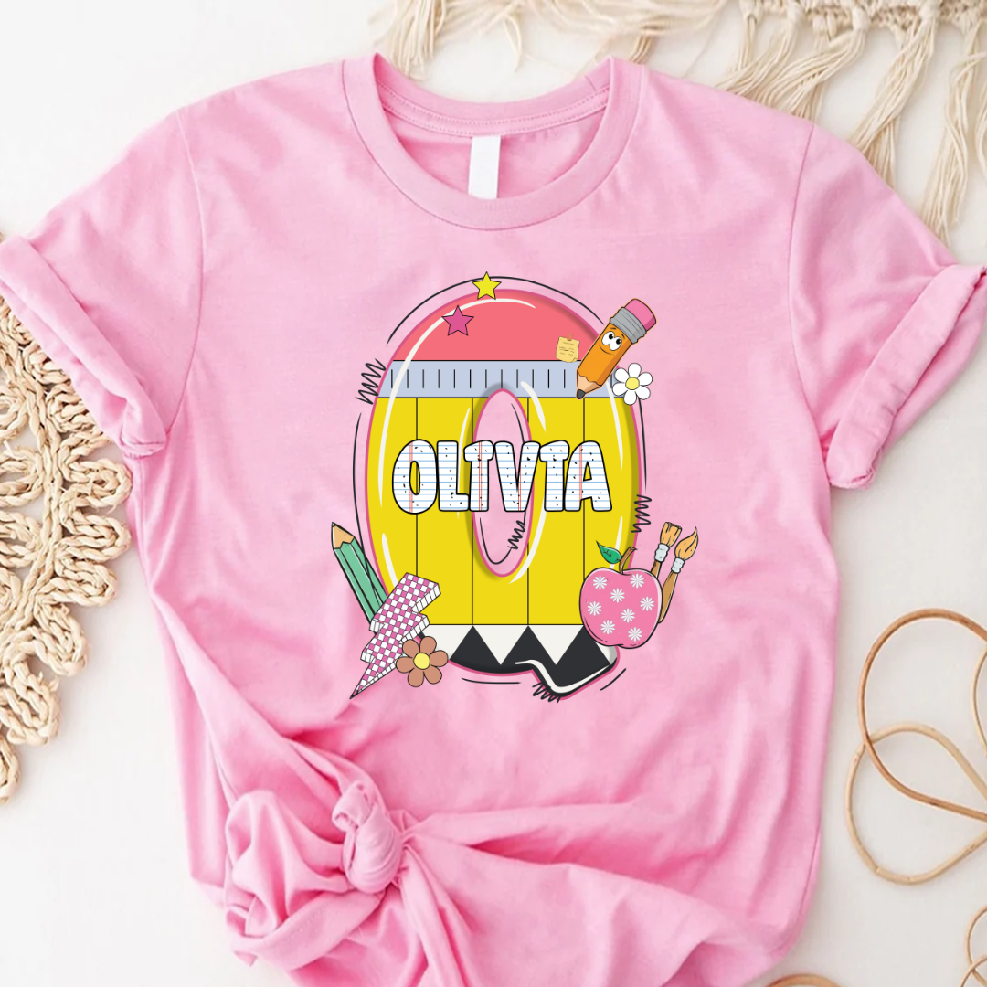 Back To School First Day Of School Custom Name