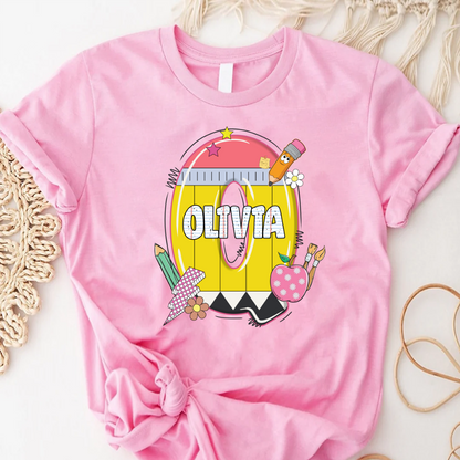 Back To School First Day Of School Custom Name