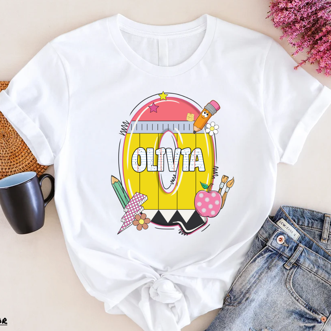 Back To School First Day Of School Custom Name