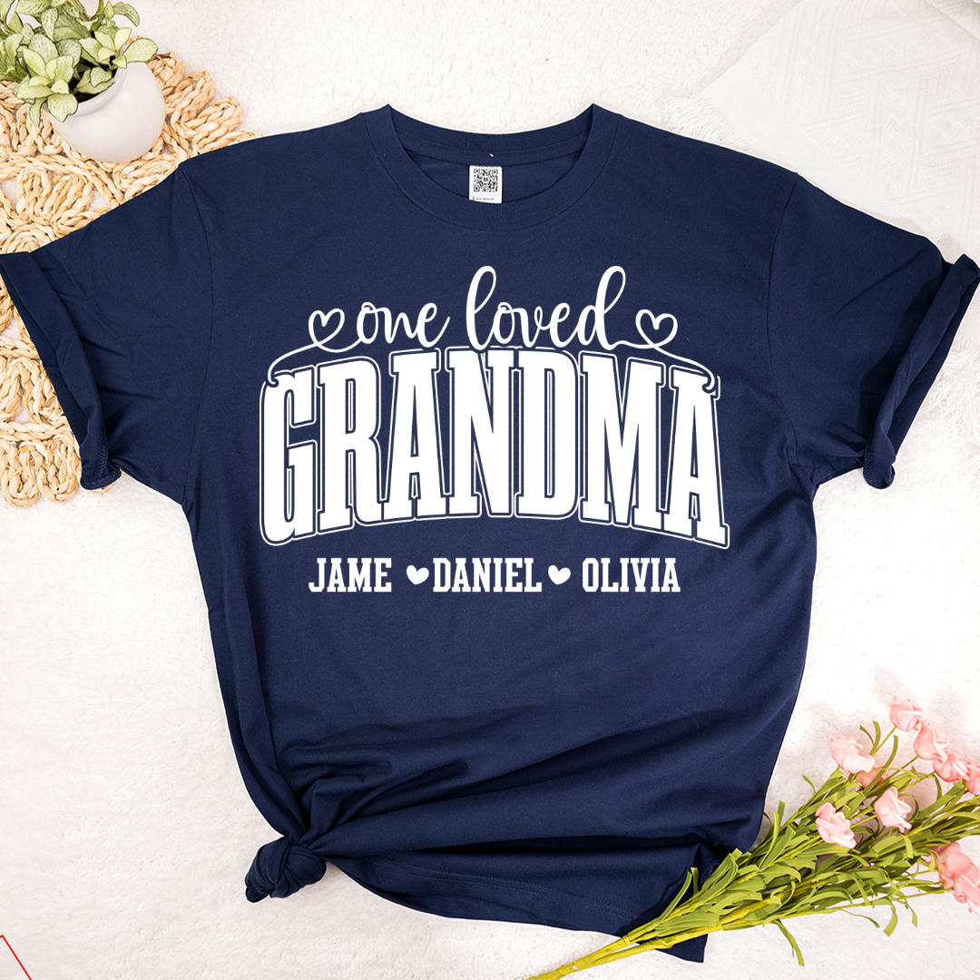 One Loved Grandma, Custom Grandma and Grandkids Name Shirt