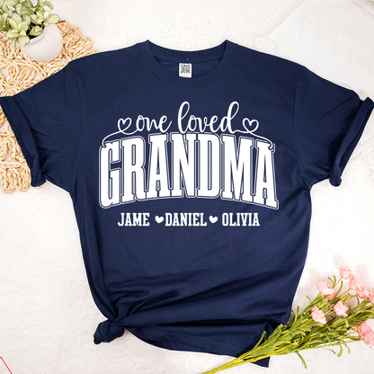 One Loved Grandma, Custom Grandma and Grandkids Name Shirt