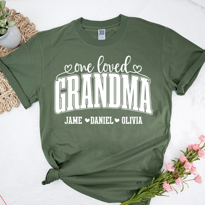 One Loved Grandma, Custom Grandma and Grandkids Name Shirt
