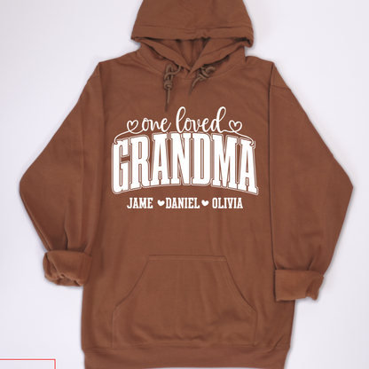 One Loved Grandma, Custom Grandma and Grandkids Name Shirt