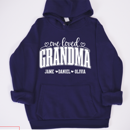 One Loved Grandma, Custom Grandma and Grandkids Name Shirt
