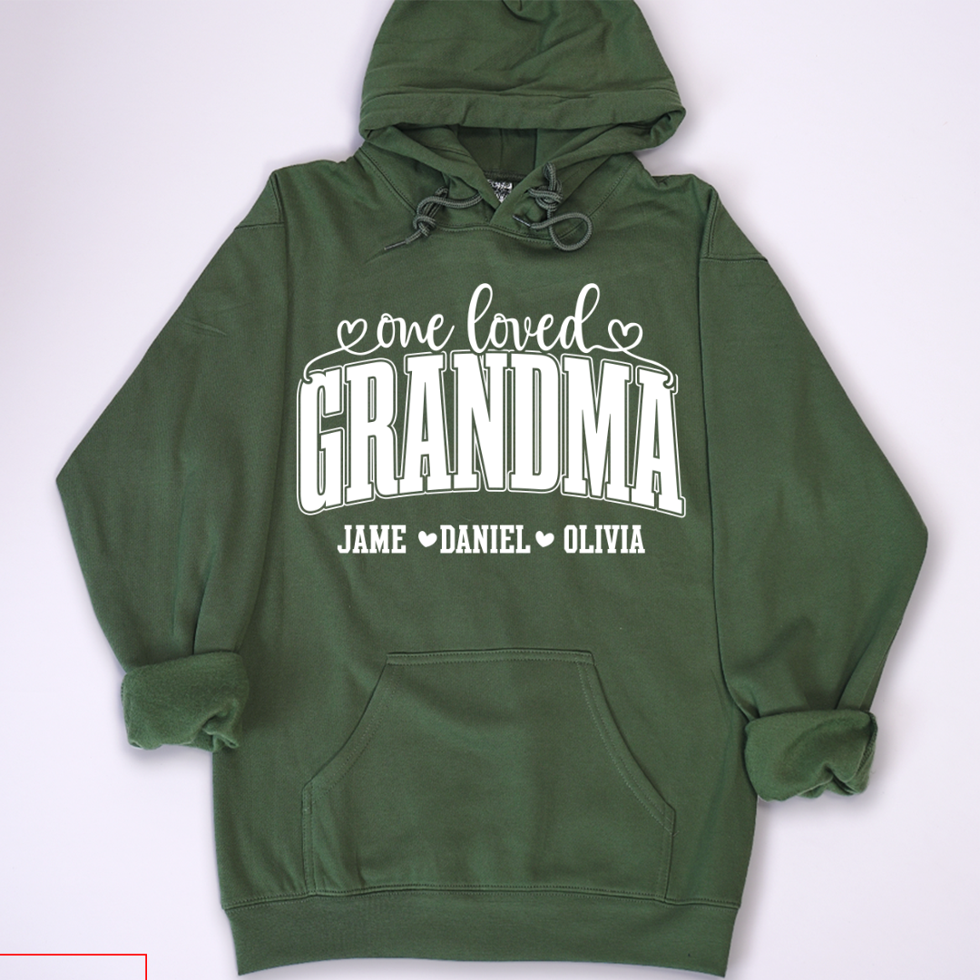 One Loved Grandma, Custom Grandma and Grandkids Name Shirt