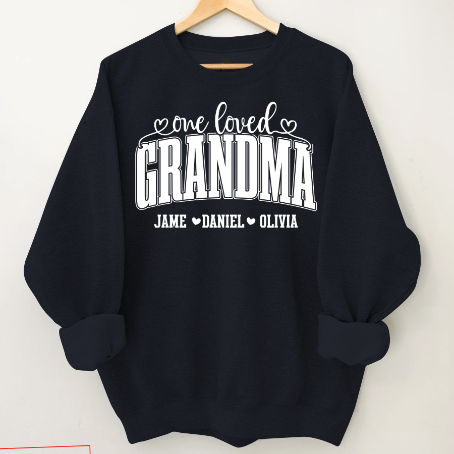 One Loved Grandma, Custom Grandma and Grandkids Name Shirt