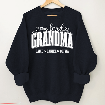 One Loved Grandma, Custom Grandma and Grandkids Name Shirt