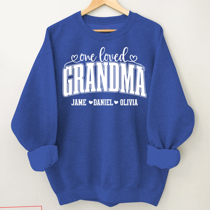 One Loved Grandma, Custom Grandma and Grandkids Name Shirt